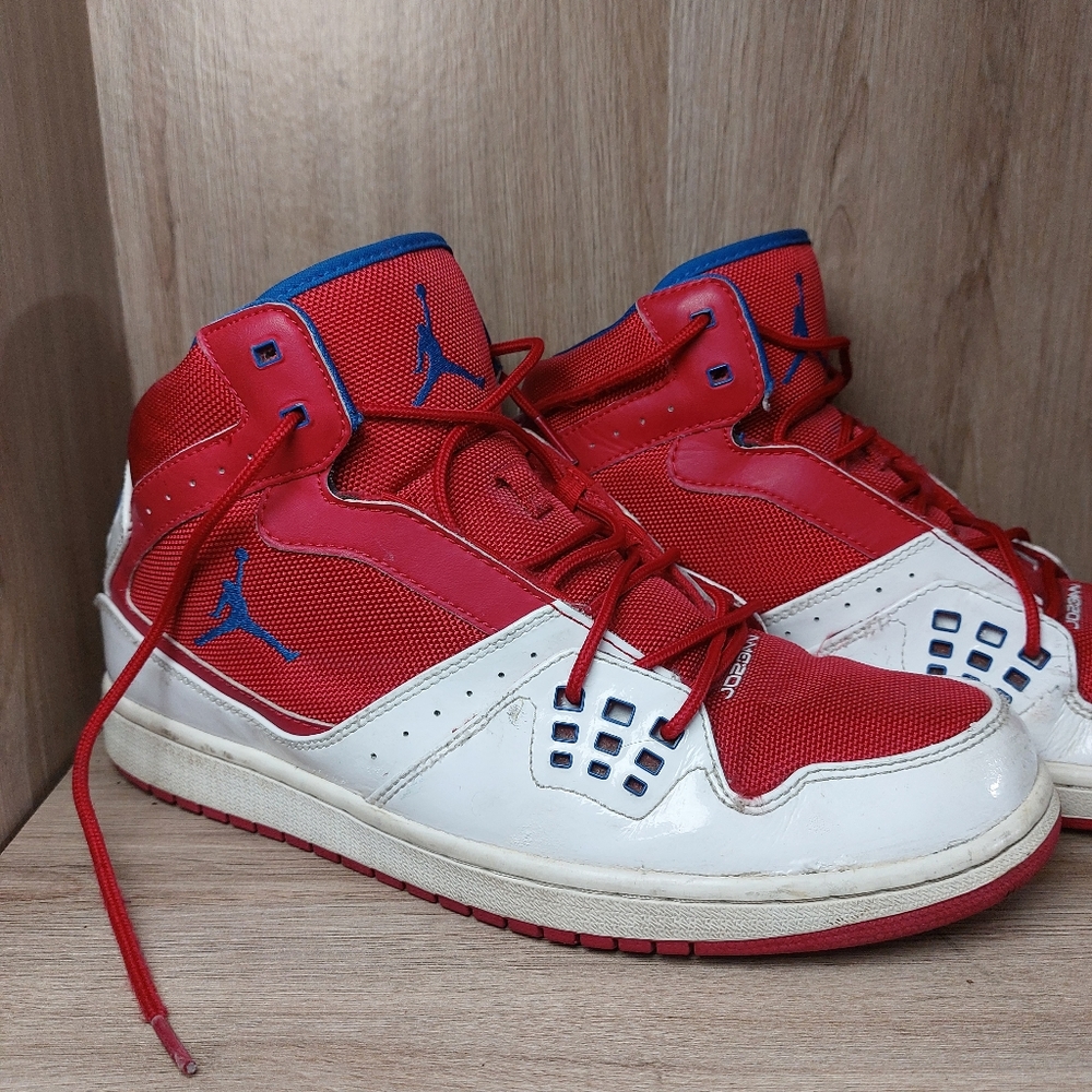 NIKE 2013 Air Jordan 1 Flight Sz 11 Game Royal Blue/Gym Red/White 372704-607